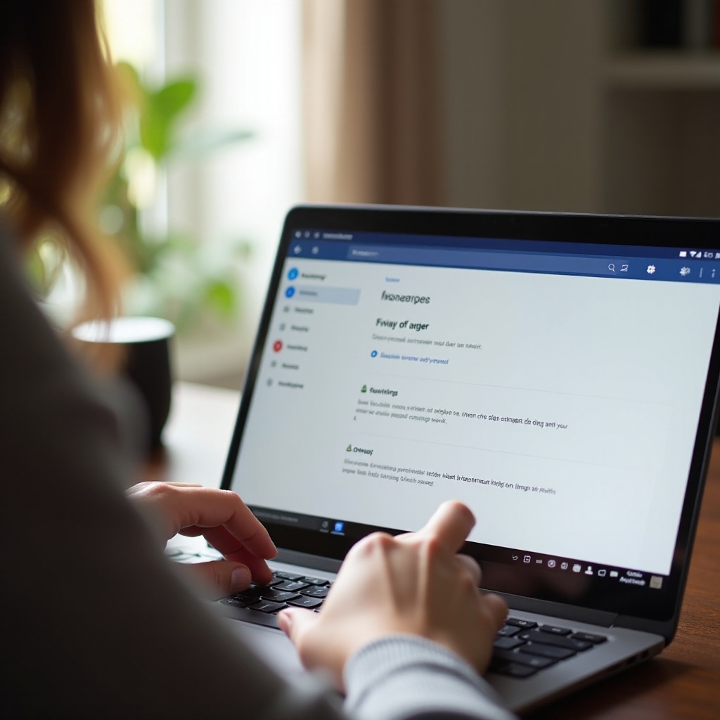 내 Chromebook에서 Messenger 설정을 찾는 곳