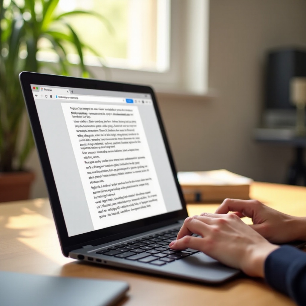 Chromebook에서 본문의 단어를 검색하는 방법