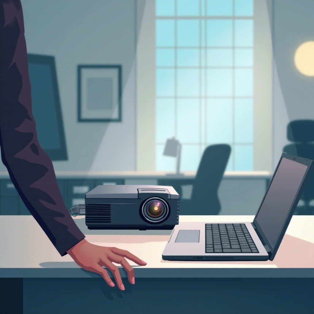 cara menghubungkan komputer ke proyektor